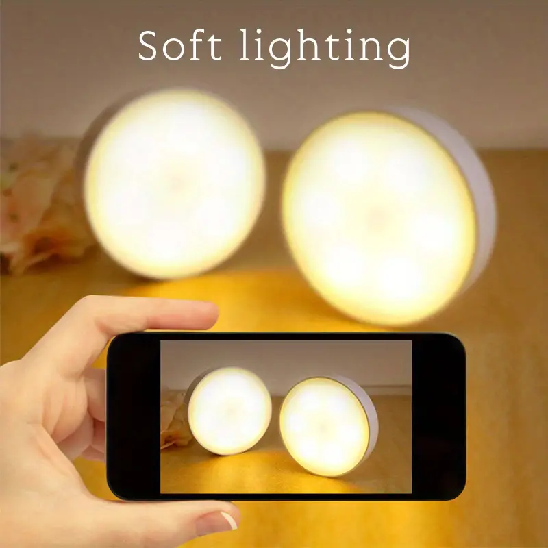 led mini night light stick on bunk bed lamp adjustable brightness and color temperature wall mounted magnetic mounted rechargeable battery operated for car bedroom nursery closet kitchen details 2