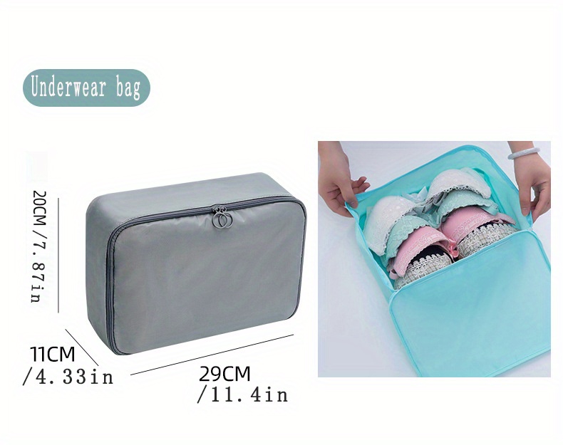 7pcs travel bag sets portable versatile storage bags simple dustproof luggage bags details 6