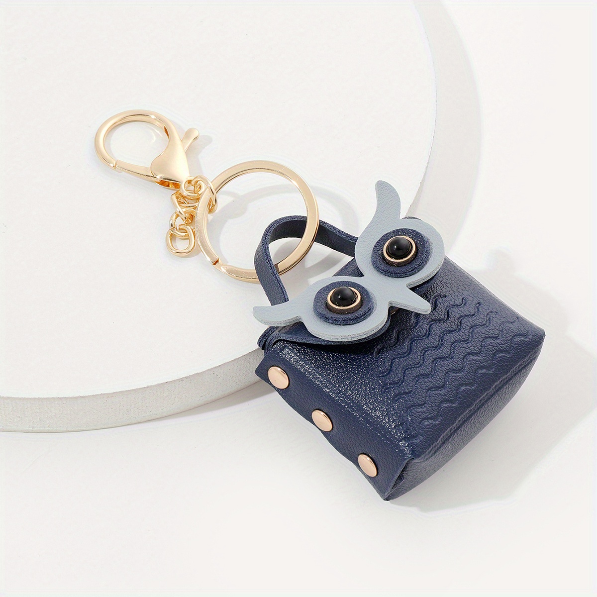6pcs PVC Owl Keychain Cute Cartoon Animal Bag Key Chain Keyring Ornament  Bag Purse Charm Accessories