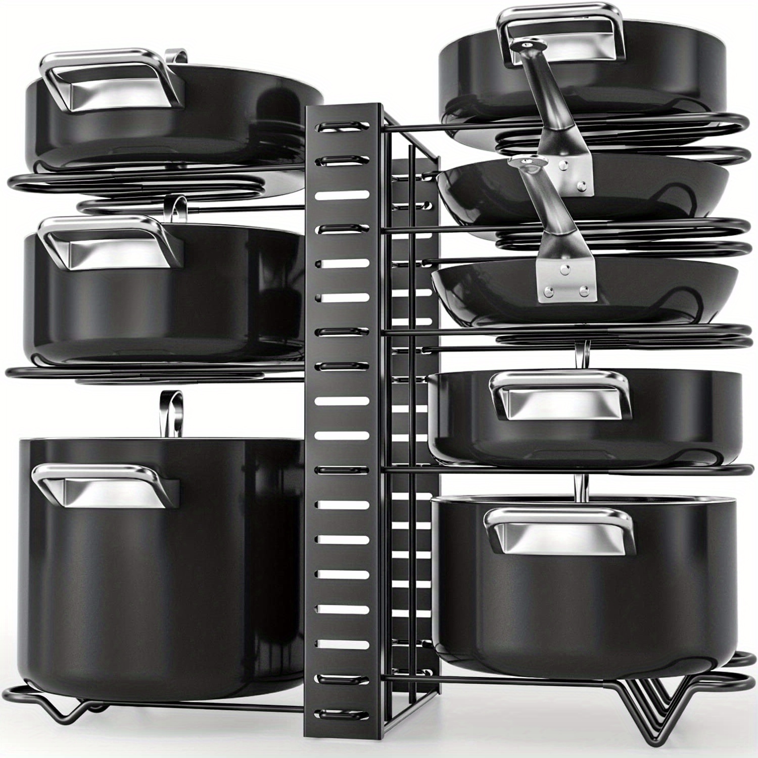 Pots And Pans Organizer Under Cabinet Height Heavy Duty Pots - Temu