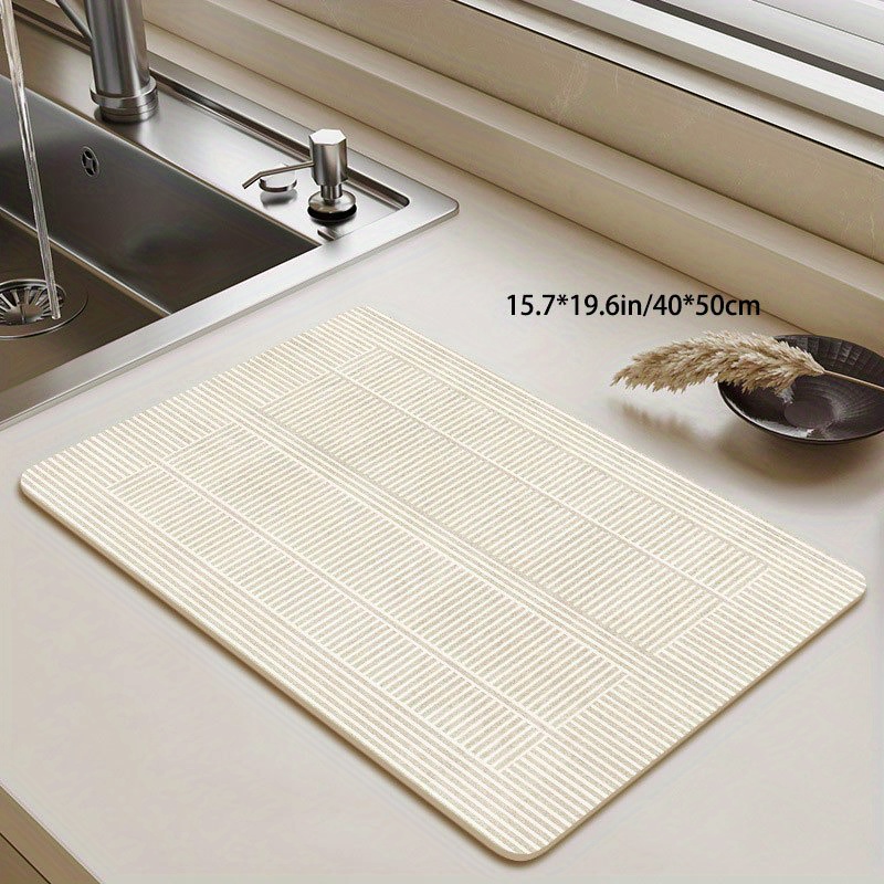 Large Coffee Bar Mat Fast Dry Dish Drying Mats for Coffee Machine Non-Slip  Absorbent Diatom
