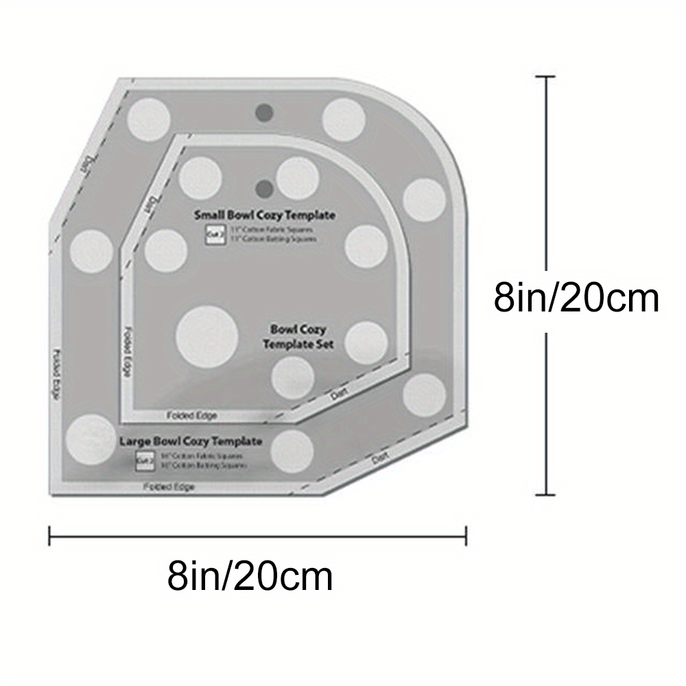 Bowl Cozy Template For Sewing 3 Size 12/10/8inch Bowl Wrap Sewing