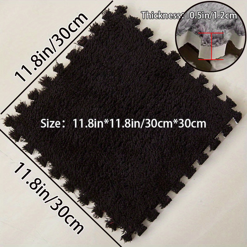 Fluffy Puzzle Floor Mat Rug Flooring Tiles Soft Climbing - Temu