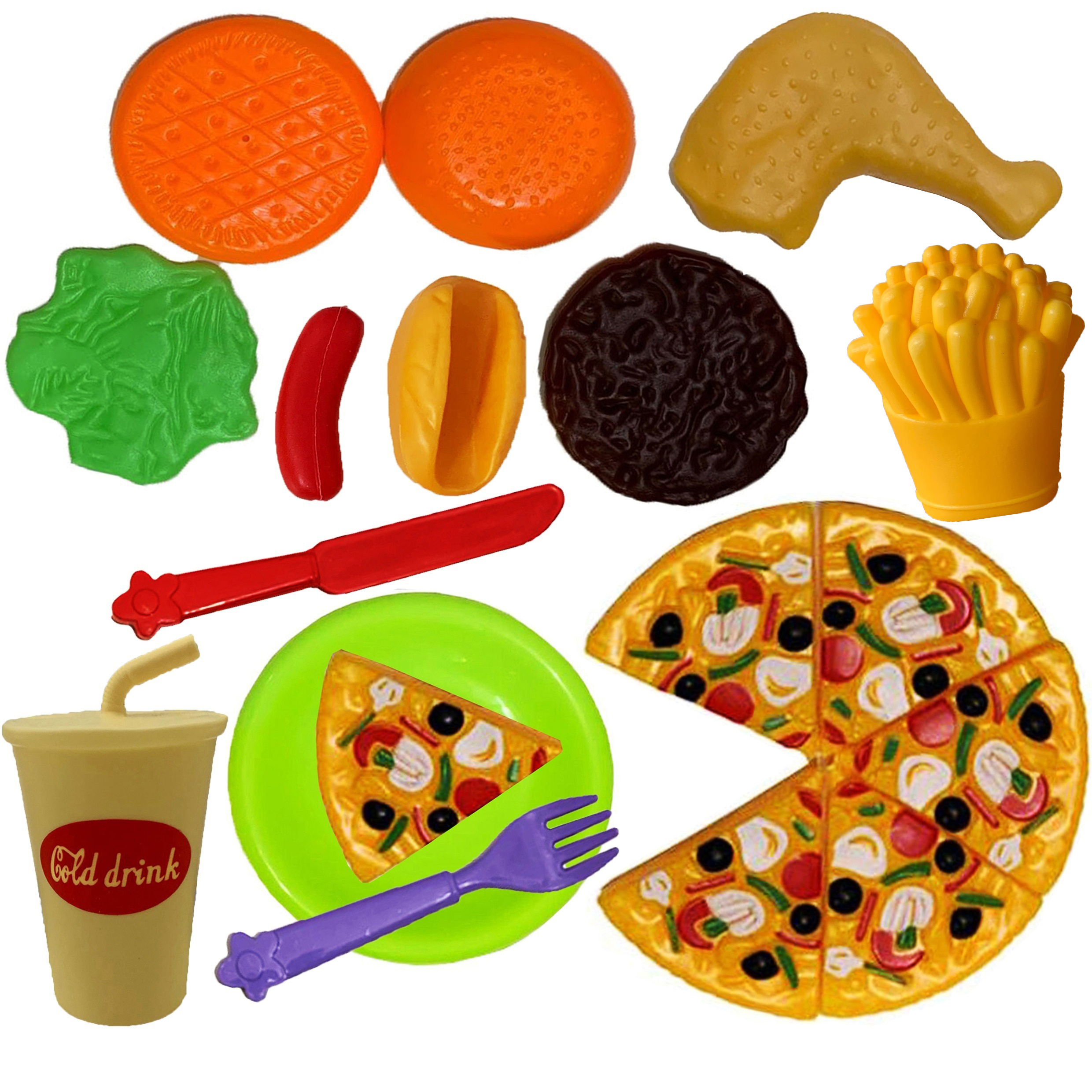 1 Set Wooden Pizza Toy Pretend Play Realistic Educational Kids Kitchen  Simulation Fruit Hamburger Food Playset Children Gifts - AliExpress