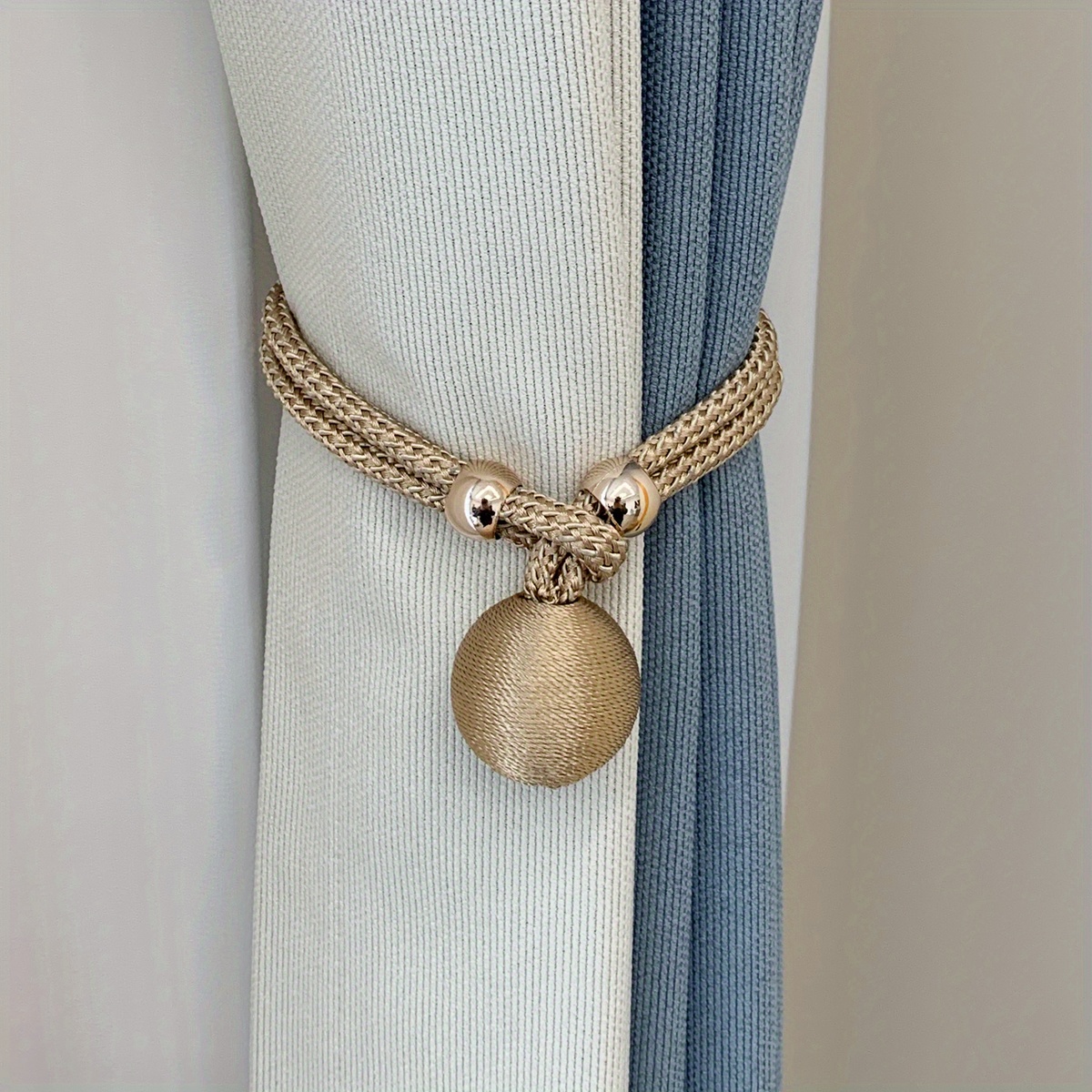 2pcs Classic Round Curtain Ties For Modern Minimalist Bedroom And Living Room Soft Decoration
