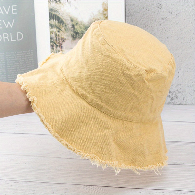 Fr brim Bucket Hat Unisex Cas Basin Hat Light Sun Fisherman Cap