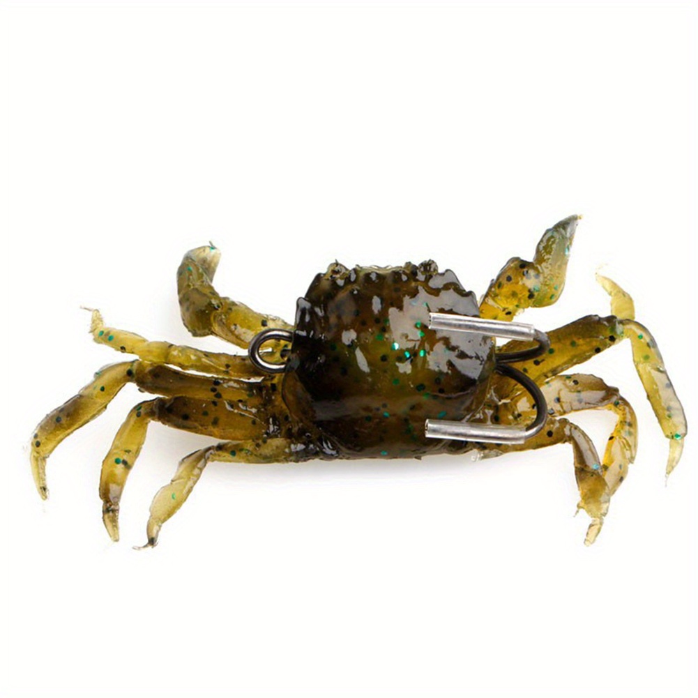 Pvc Artificial 3d Simulation Crab Lures Sharp Hooks Sea - Temu