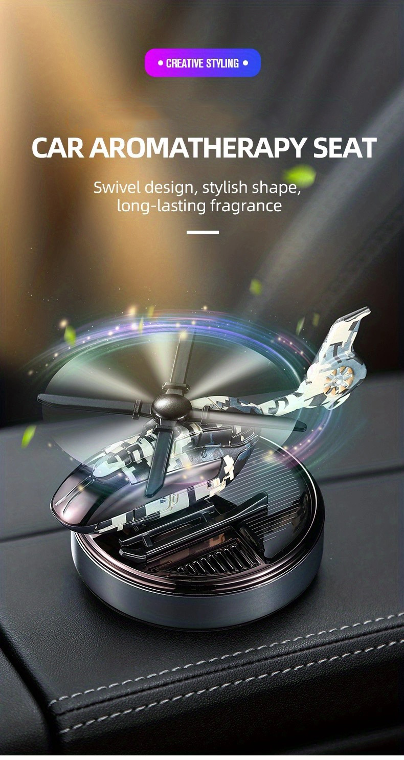 Car Air Freshener Solar Energy Rotating Helicopter Design - Temu