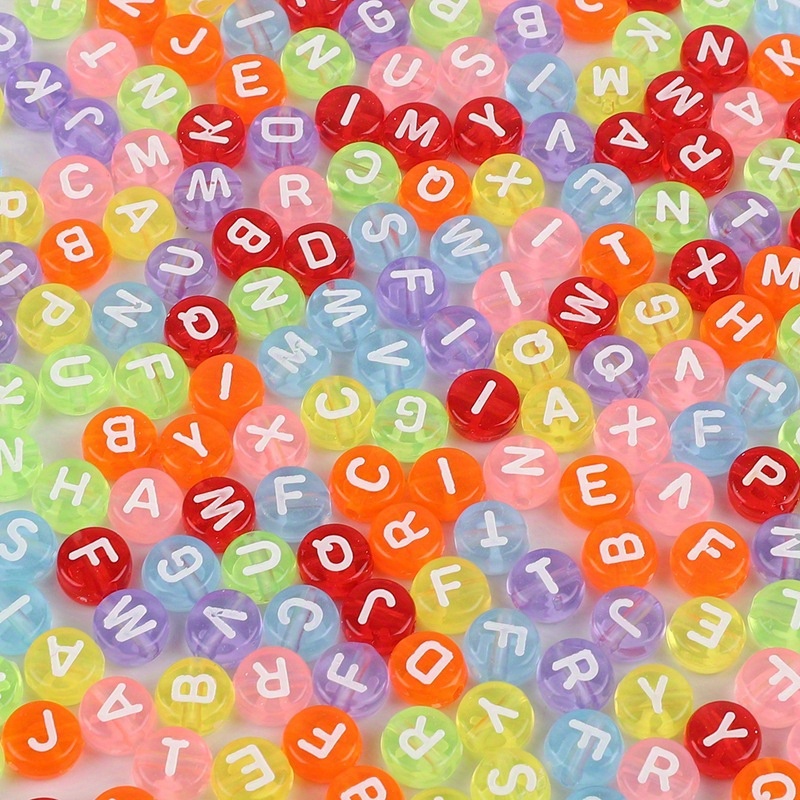 Letter Beads Alphabet Beads Acrylic Translucent Cube - Temu