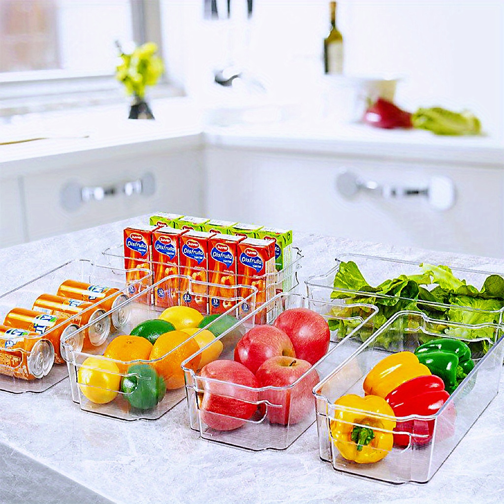 Refrigerator Organizer Bins Refrigerator Drawer Organizer Transparent  Fridge Storage Bin Clear Plastic Pantry Food Storage Rack