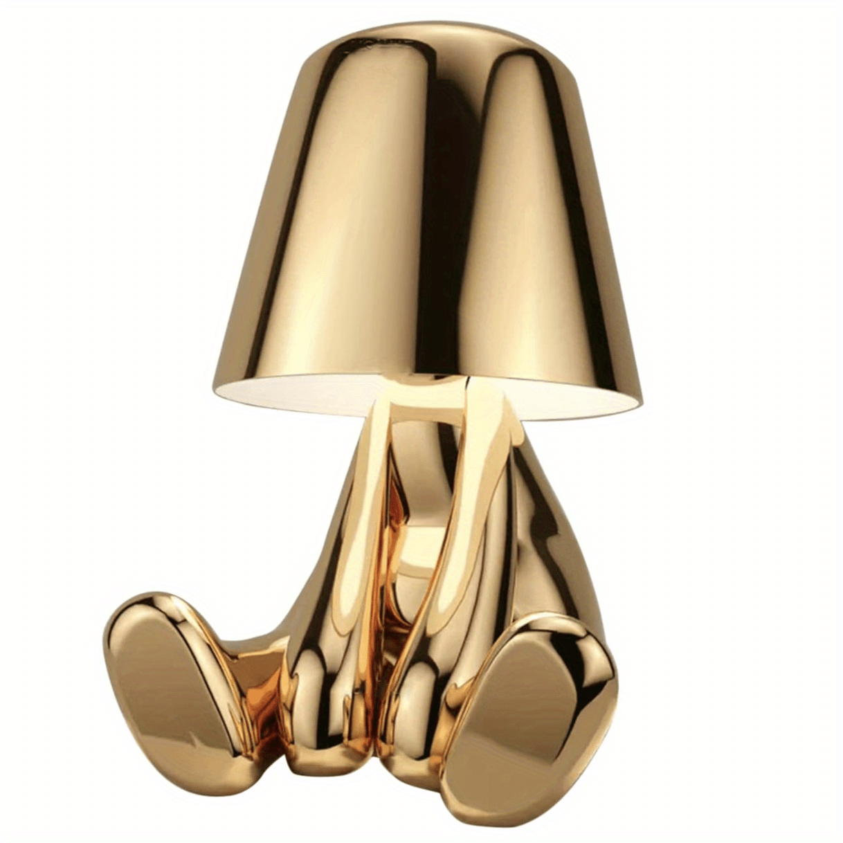 Lampe de Table de Chevet à Commande Tactile, Créatif Petit Homme Doré Décorative  Lampe de Bureau