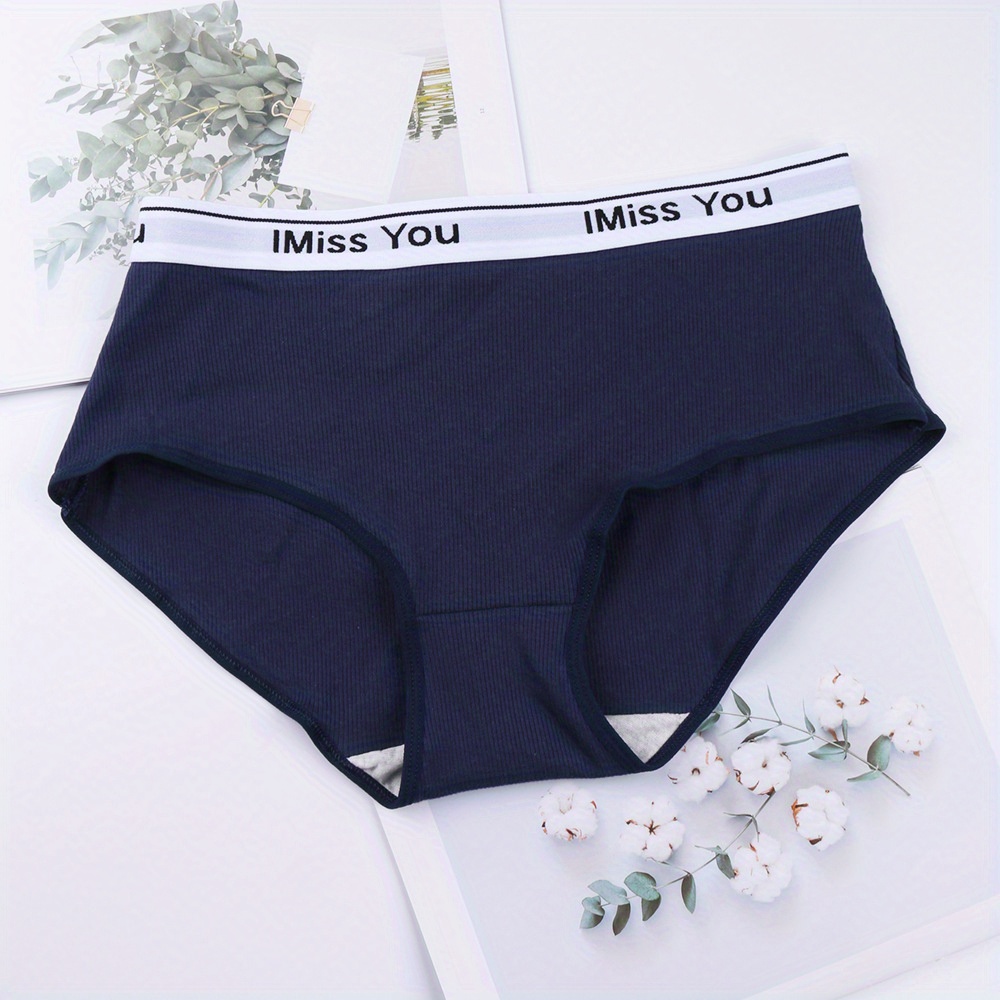 Letter Tape Briefs Comfy Breathable Stretchy Intimates - Temu Canada