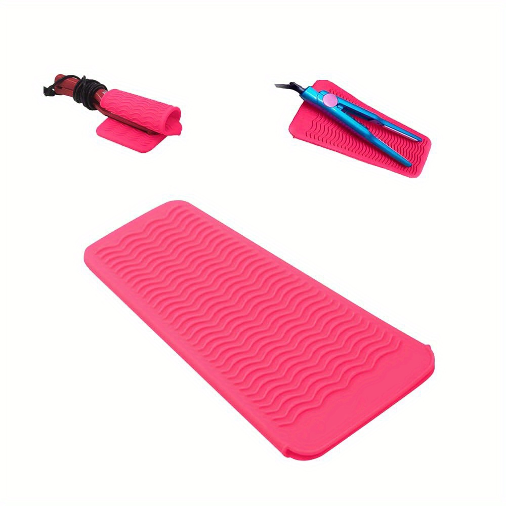 1pcs Heat Resistant Silicone Mat Pouch Silicone Anti-Heat Pad For Hair  Straightener, Curling Irons, Flat Irons, Waver