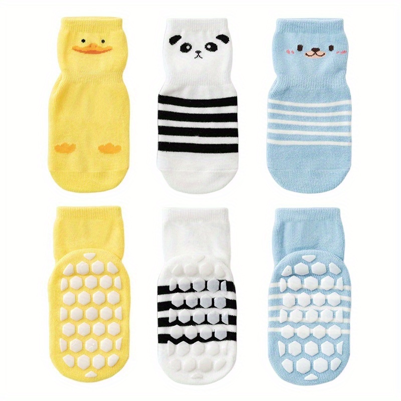 9 pares de calcetines para bebés recién nacidos, calcetines de algodón con  agarres
