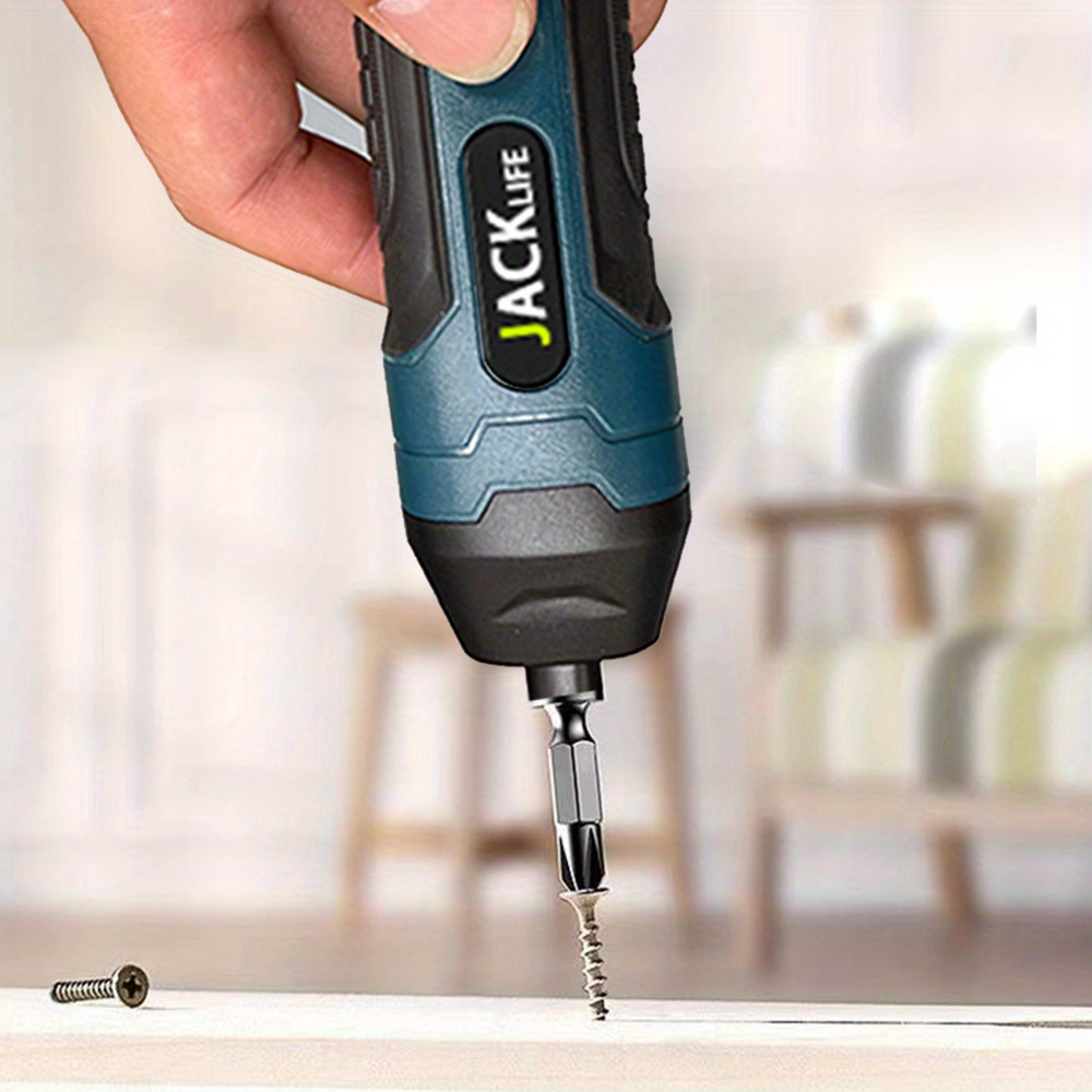 Cordless Screwdriver, Electric Rechargeable Screw & Bit Set With Front Led, Charging With