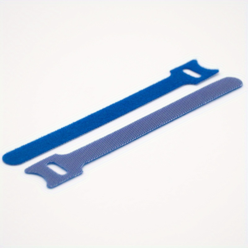 Secure Cable Ties 12 inch Blue Hook and Loop Tie Wrap - 50 Pack