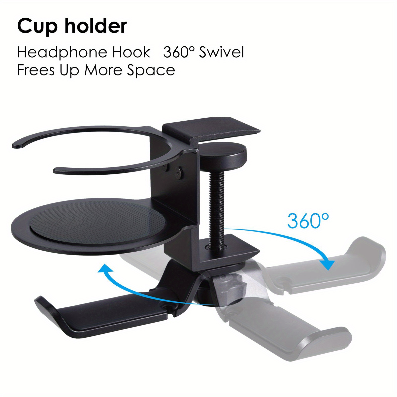 Upgrade Gaming Setup Sleek Headphone Hanger Stand Drink Cup - Temu