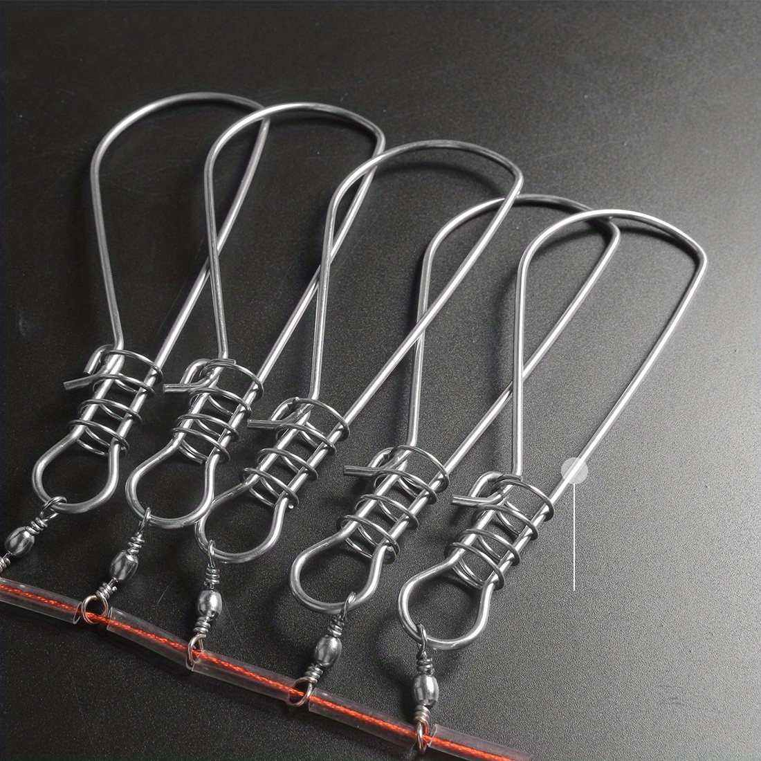 Alloy Fishing Stringer Lock Stainless Steel Rotatable Fish Tackle Tools  Smooth Durable Hollow Out Nylon Weaving