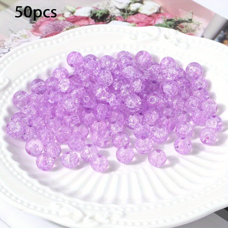 New Glass Crackle Crushed Explosion Flower Beads For Jewelry - Temu