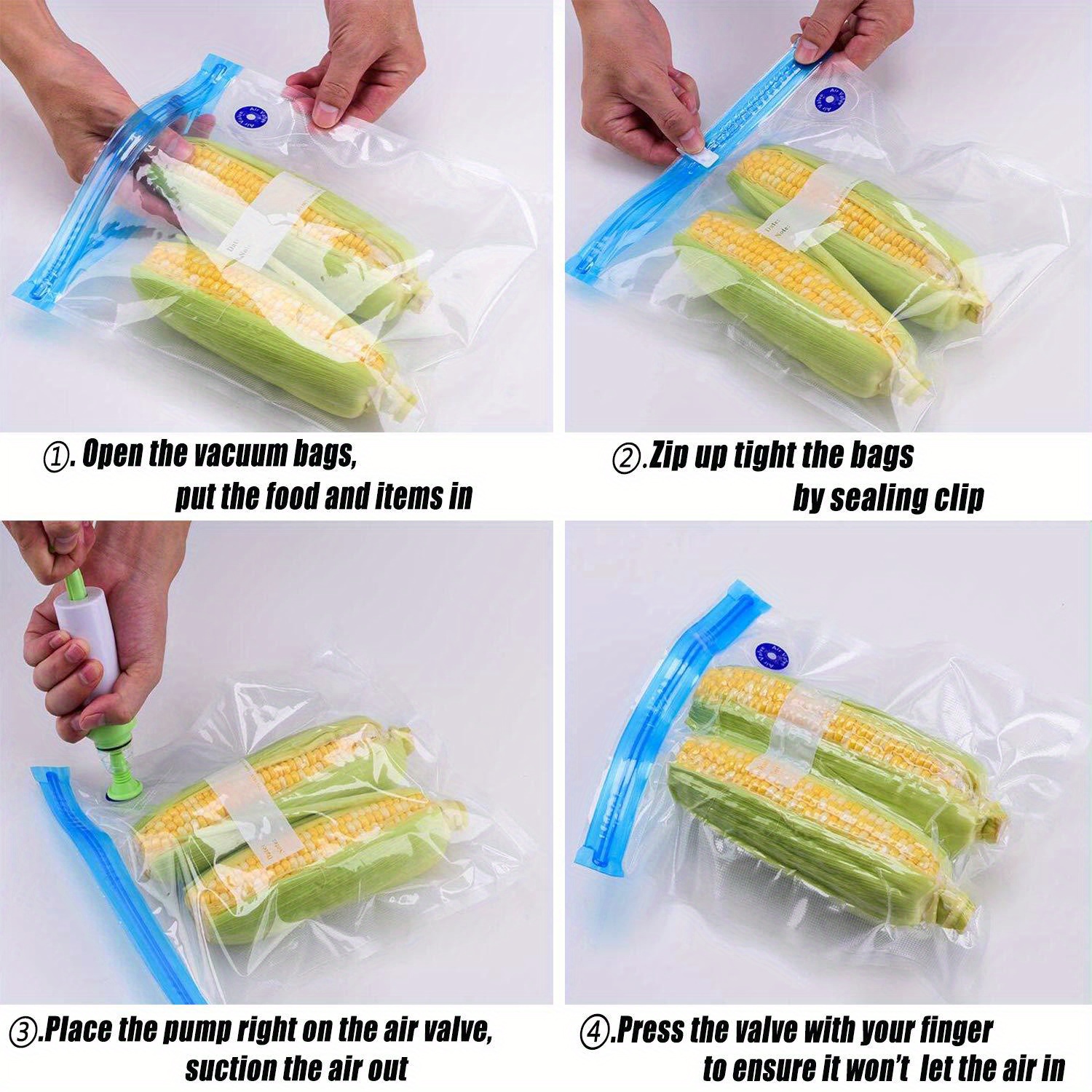 Reusable Vacuum Food Storage Bags 3 Sizes Vacuum Food Bags 1 Temu