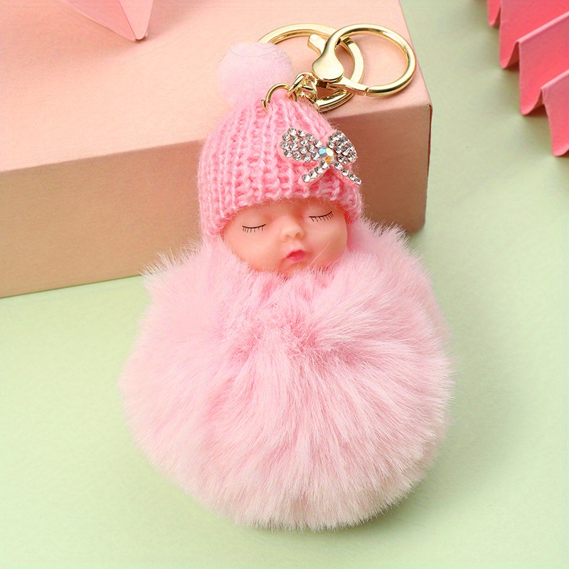 Cute Fluffy Faux Fur Ball Keychain – MsKeychain