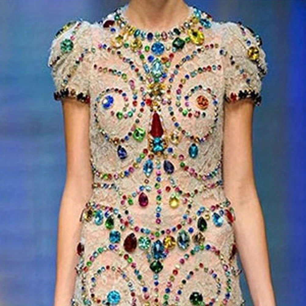 30 шт. пришивных капельных акриловых украшений из металла для рукоделия, драгоценных камней для костюма, платья, свадьбы, деталей для творчества 10