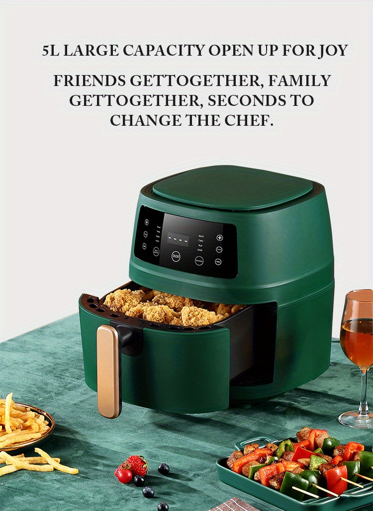 Large Capacity Smart Air Fryer - Home Automatic French Fries Machine With  6L Capacity And Multi-function Oven For Healthy Cooking