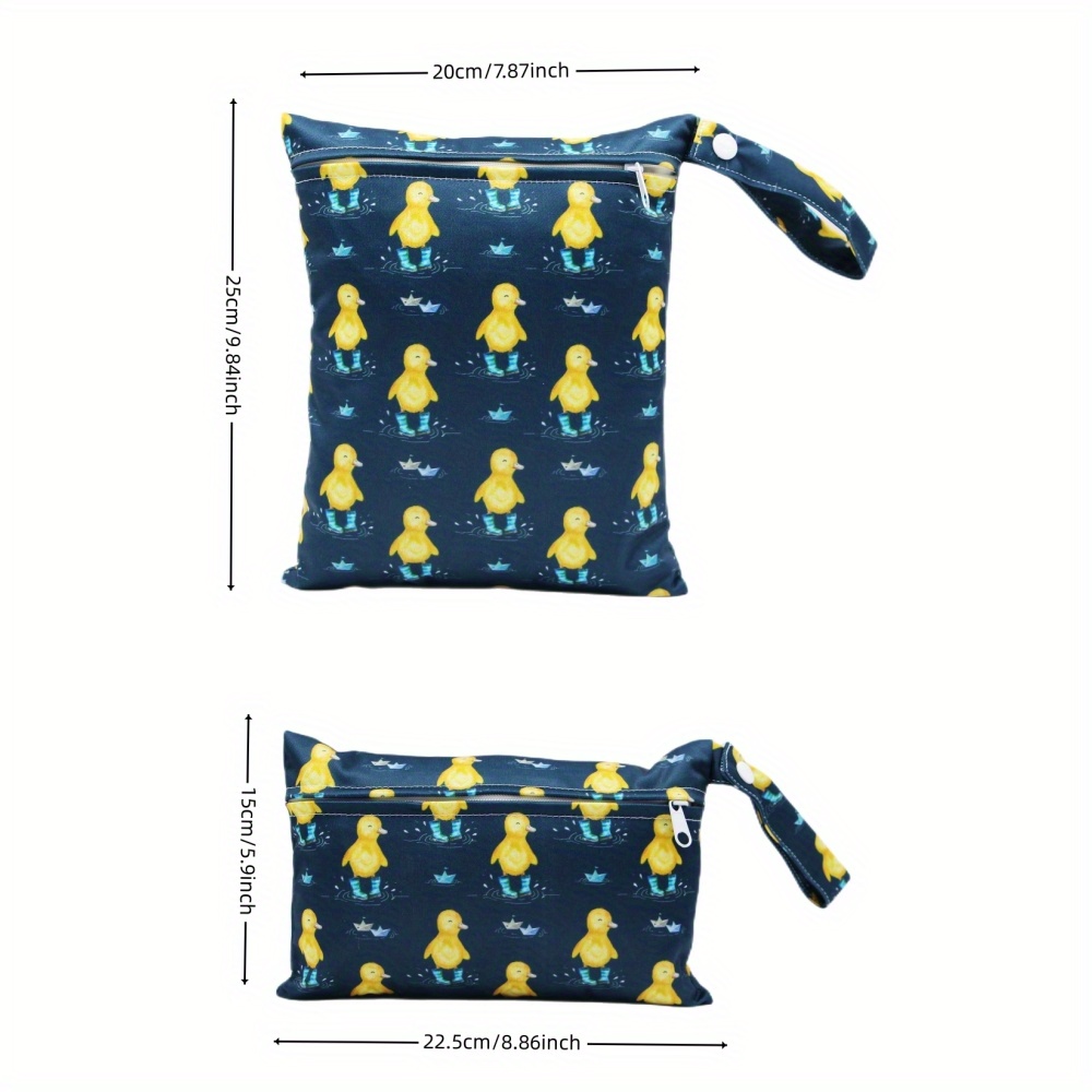   2 pcs duck print diaper bag details 1