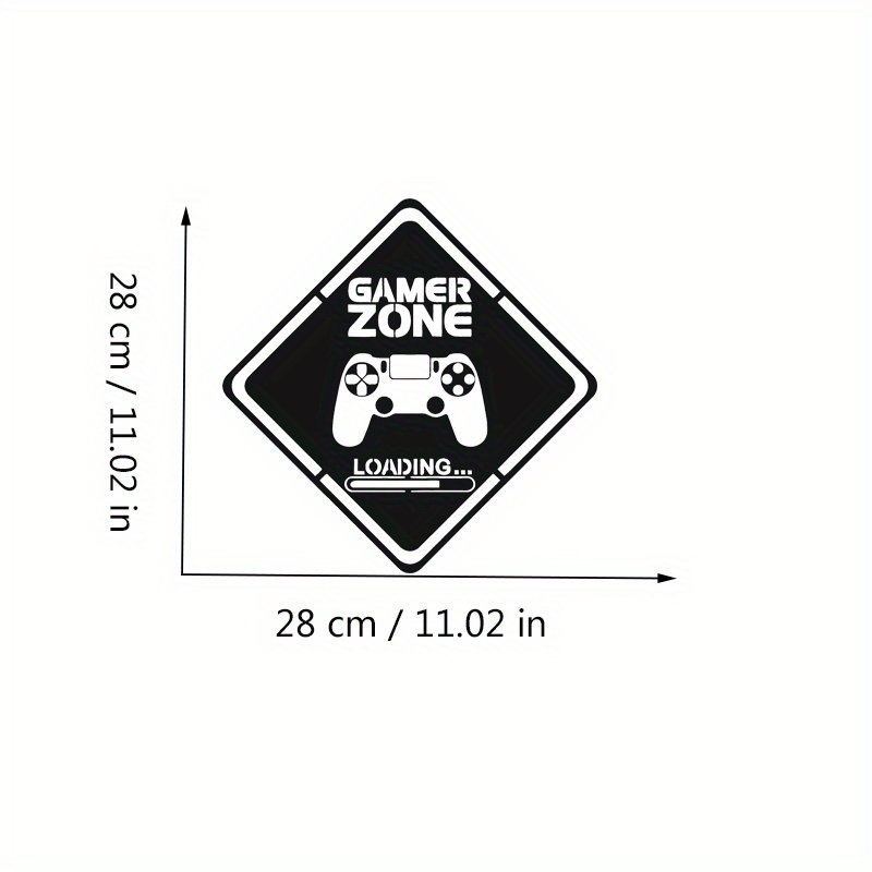 1 Pc Gamer Zone Porte Décalcomanie Gamer Mur Vinyle Autocollant
