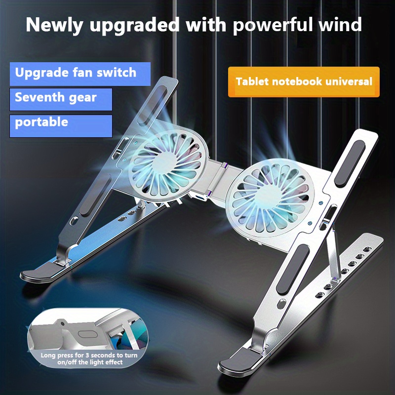 Laptop Tablet Cooler Stand Desktop Booster Cooler Aluminium Temu