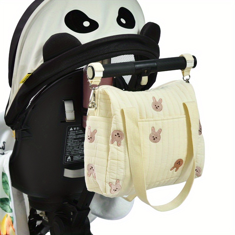 embroidered   new thickened large   diaper bag milk bottle organizer bag handbag multi functional baby stroller hanging bag halloween thanksgiving day christmas gift details 6