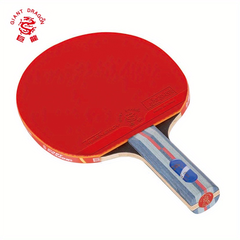 6 Stars Giant Dragon Ping Pong Racquet Red Black Pimples In Out Table