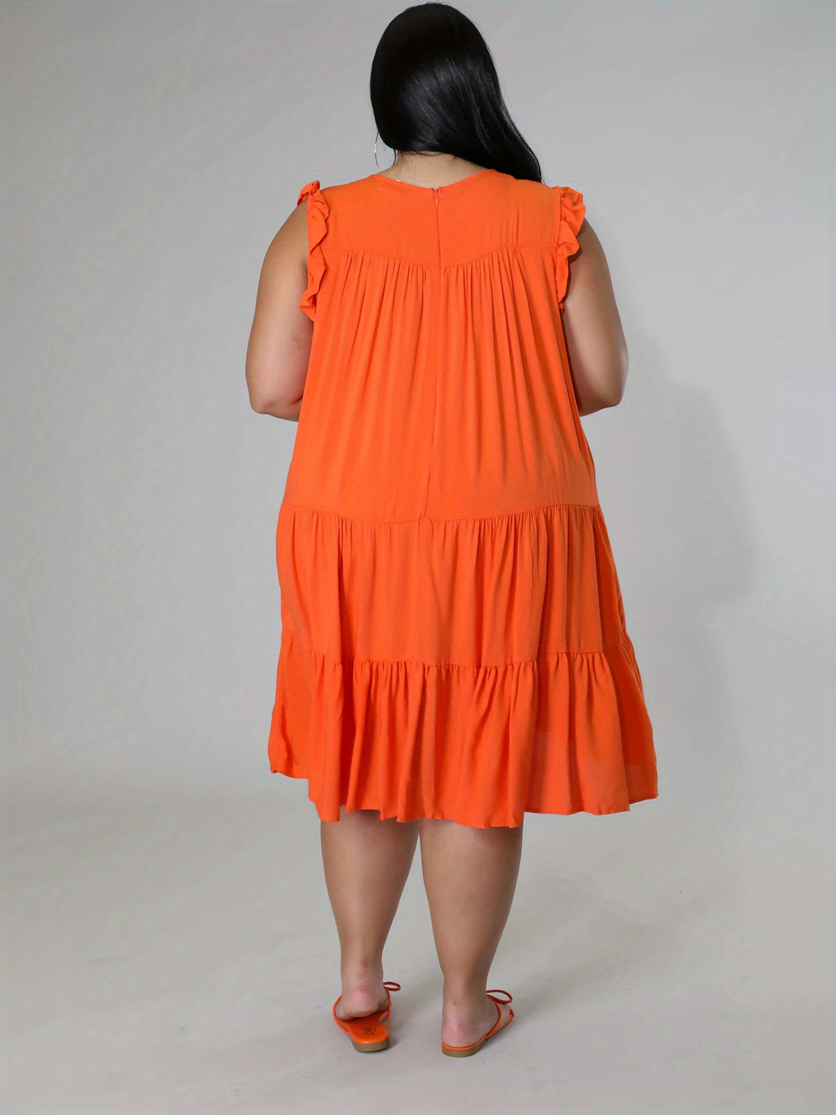 Shaded Orange Umbrella Sleeves Dress, Size: XL at Rs 1020/piece in