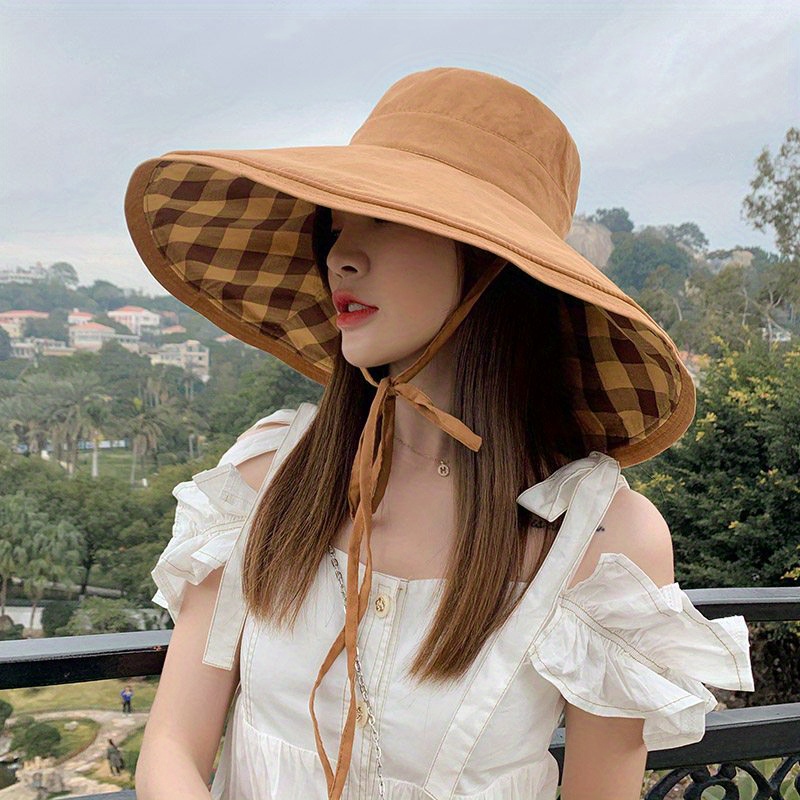 Outdoor Sun Hat Womens - Beach Hats for Women, Wide Brim Straw Womens Sun  Hat