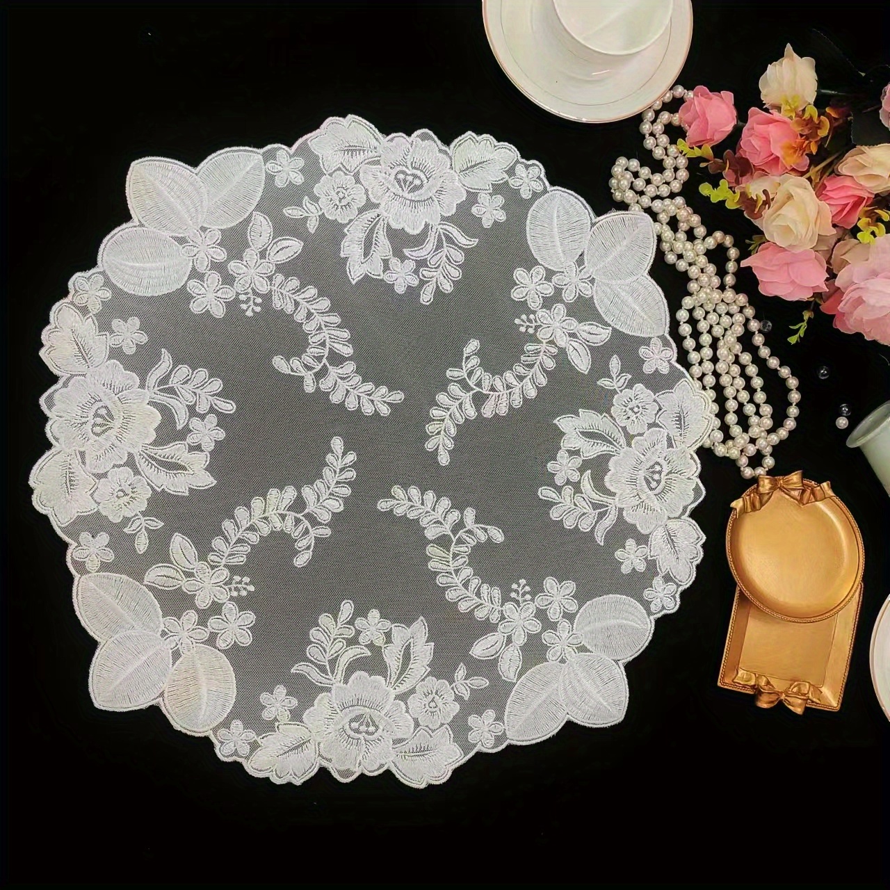 Customization Bamboo Wood Coaster Coffee Cup Mat Tea Doily