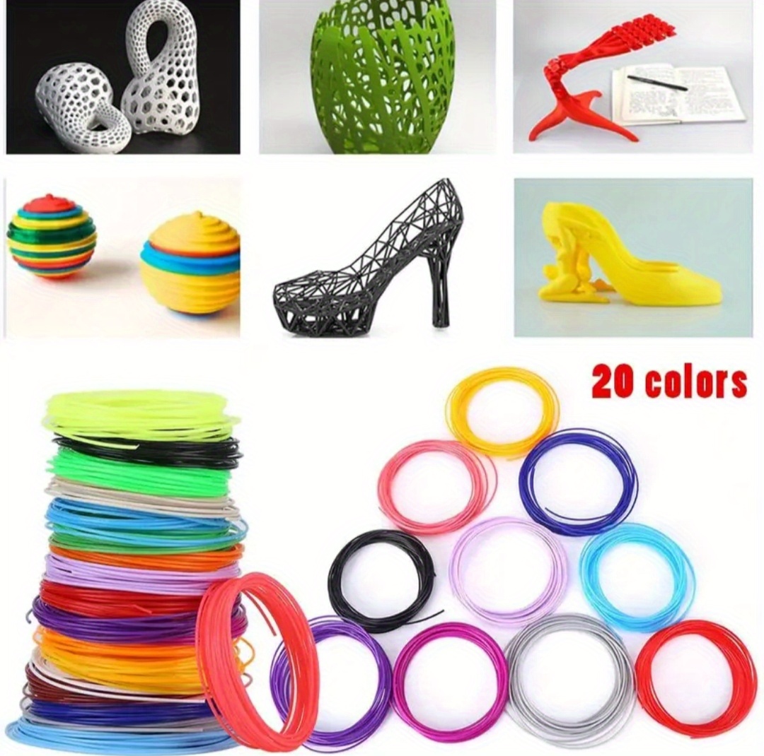 10 Refill Colors 1 75mm Pla Filament 3d Printing Pens Random Color