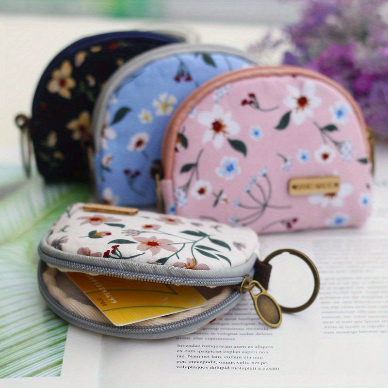 Mini Vintage Zipper Coin Purse, Portable Clutch Bag, Versatile