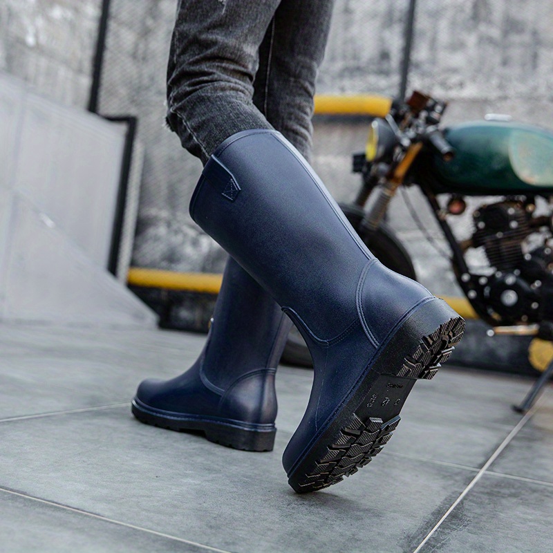Rojeam Stivali da pioggia da uomo Stivali da pioggia in gomma impermeabili  Scarpe da passeggio all'aperto Stivaletti : : Moda