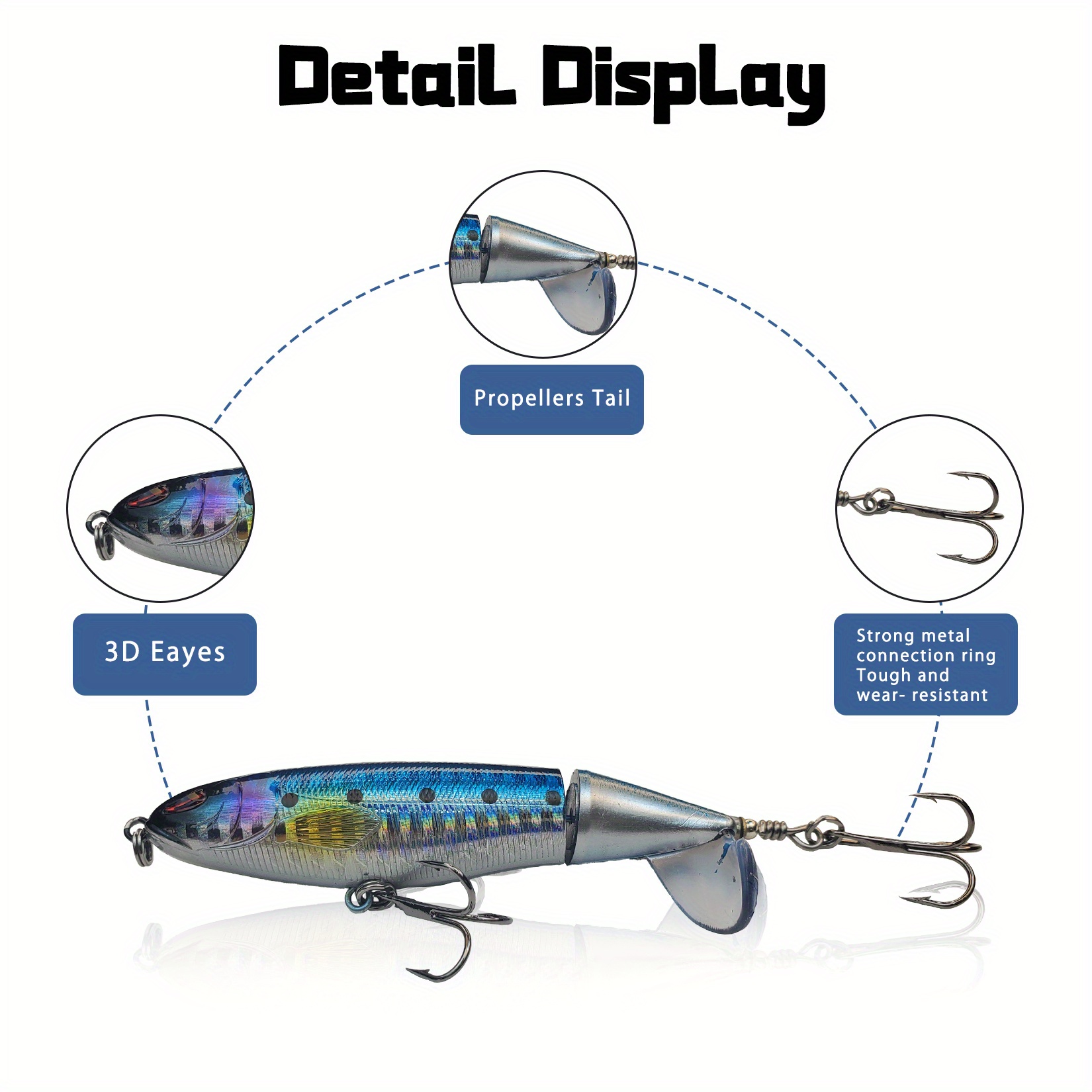 Glory Day Fishing Whopper Lures Kit Bass Floating Rotating - Temu