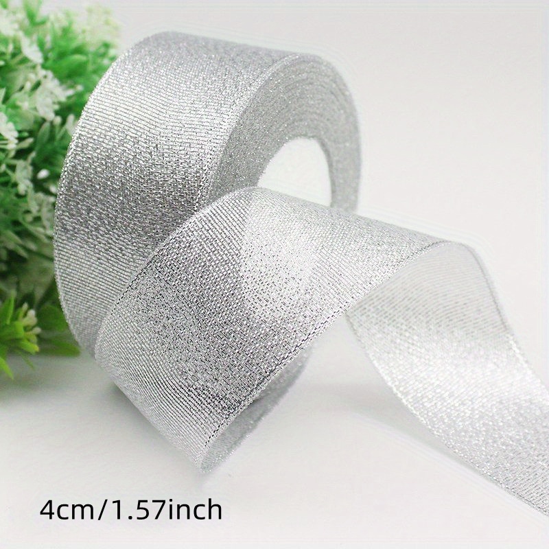 25yards/lot Gold/Silver Organza Ribbon Width 6-50mm DIY Handicraft  accessories tapes For Wedding Supplies Cake Gift Decoration