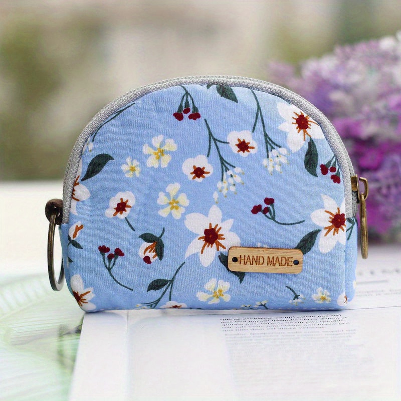 Mini Vintage Zipper Coin Purse, Portable Clutch Bag, Versatile