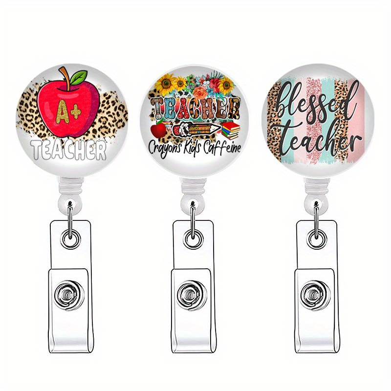 Retractable Badge Holder Reel Clip Office Id Teachers - Temu