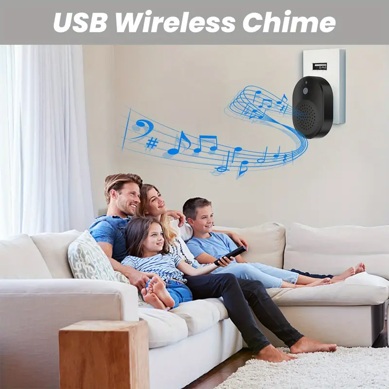 smart wireless doorbell camera build in battery outdoor camera doorbell with chime included 2 way audio night vision 2 4g wi fi live view only when doorbell camera instant alerts details 3