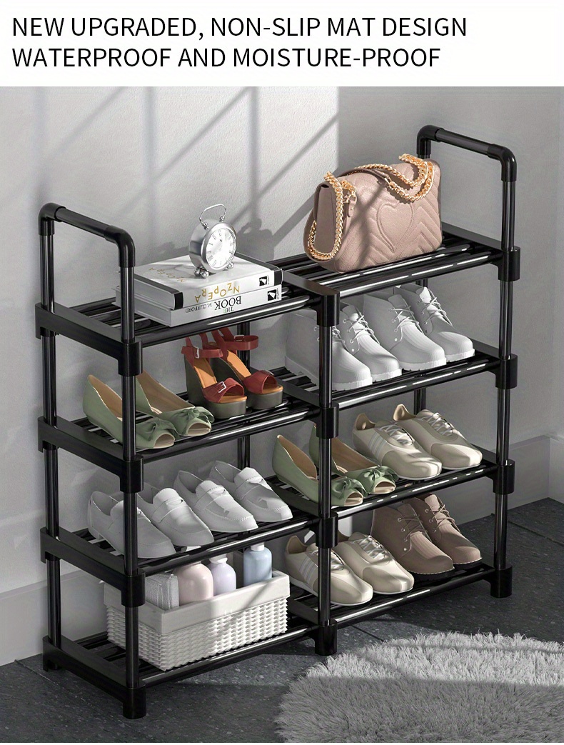 Assembly Multi-layer Shoe Rack, Shoe Storage Rack For Doorway, Thickened  Steel Pipe, Free Assembly Shoe Storage Rack For Dormitory Hall Corner  Balcony Bedroom - Temu