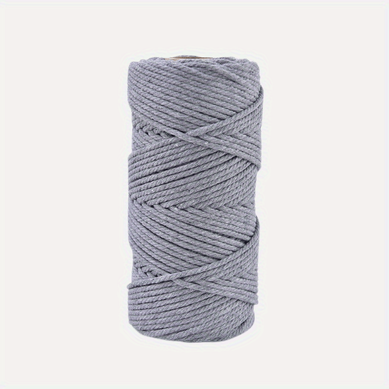 ZXCDINO gray Macrame cord 3mm x 109Yards,colored cotton Rope craft