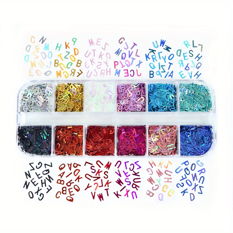 Number Nail Glitter Sequins colorful Number Confetti Flakes - Temu