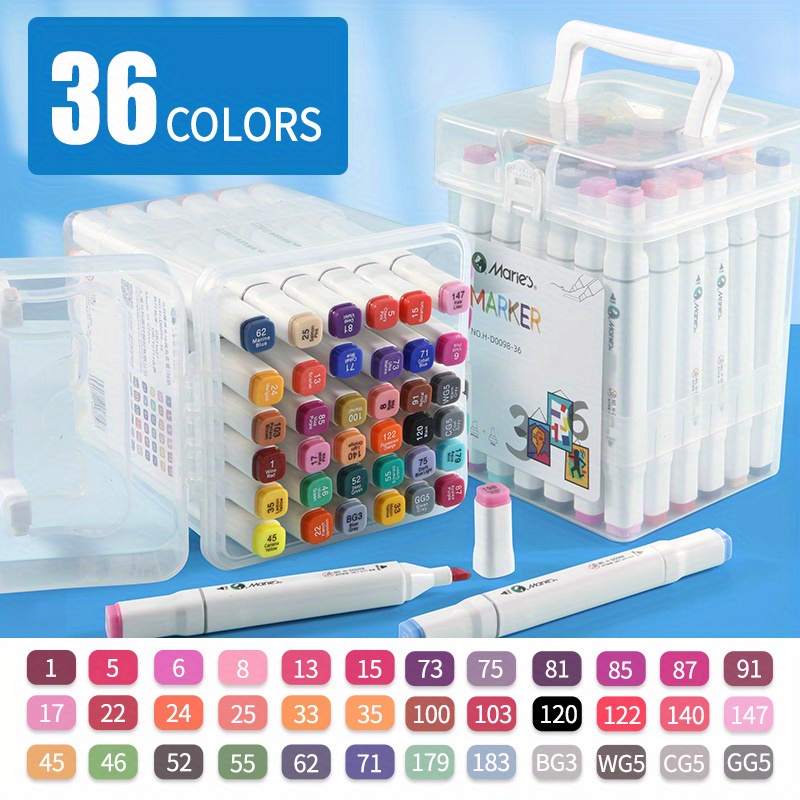 Double Tipped Art Marker Set for Artist Adults Coloring Sketching