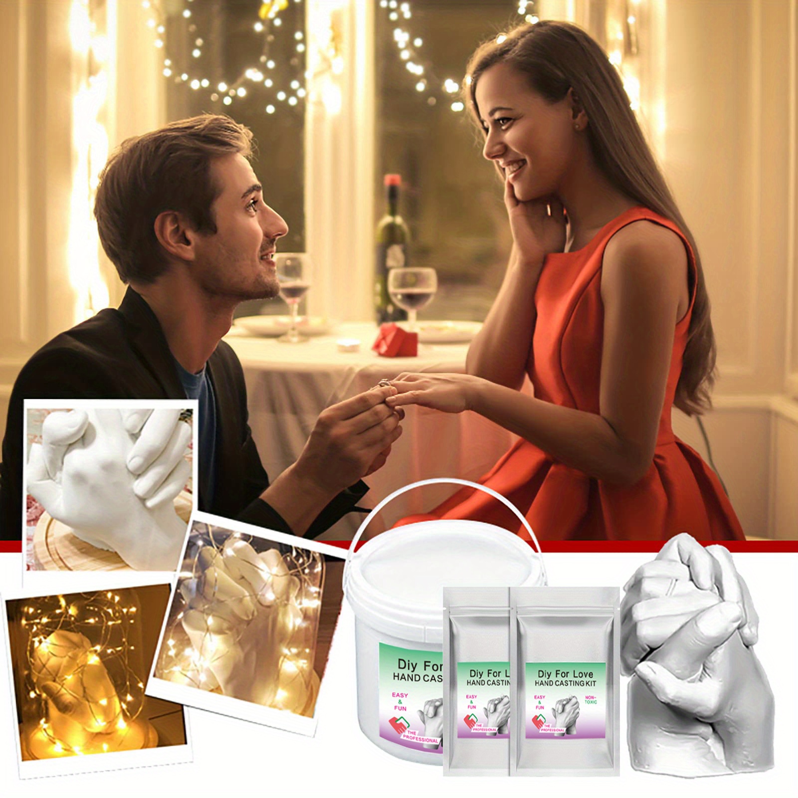 Hand Casting Kit Couples Family Mounting Plaque Included Diy Temu Denmark