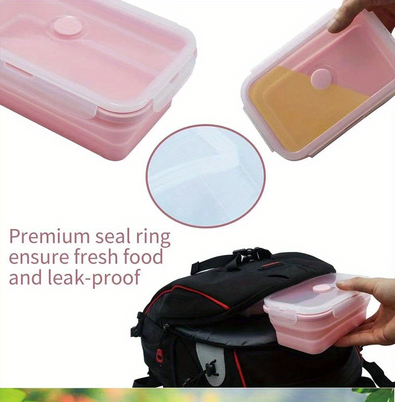 Silicone Food Storage Containers, Folding Pp Round Lunch Box,  Multifunctional Collapsible Stackable Lunch Bento Boxes, Telescopic Food  Fresh-keeping Container, Home Kitchen Supplies - Temu