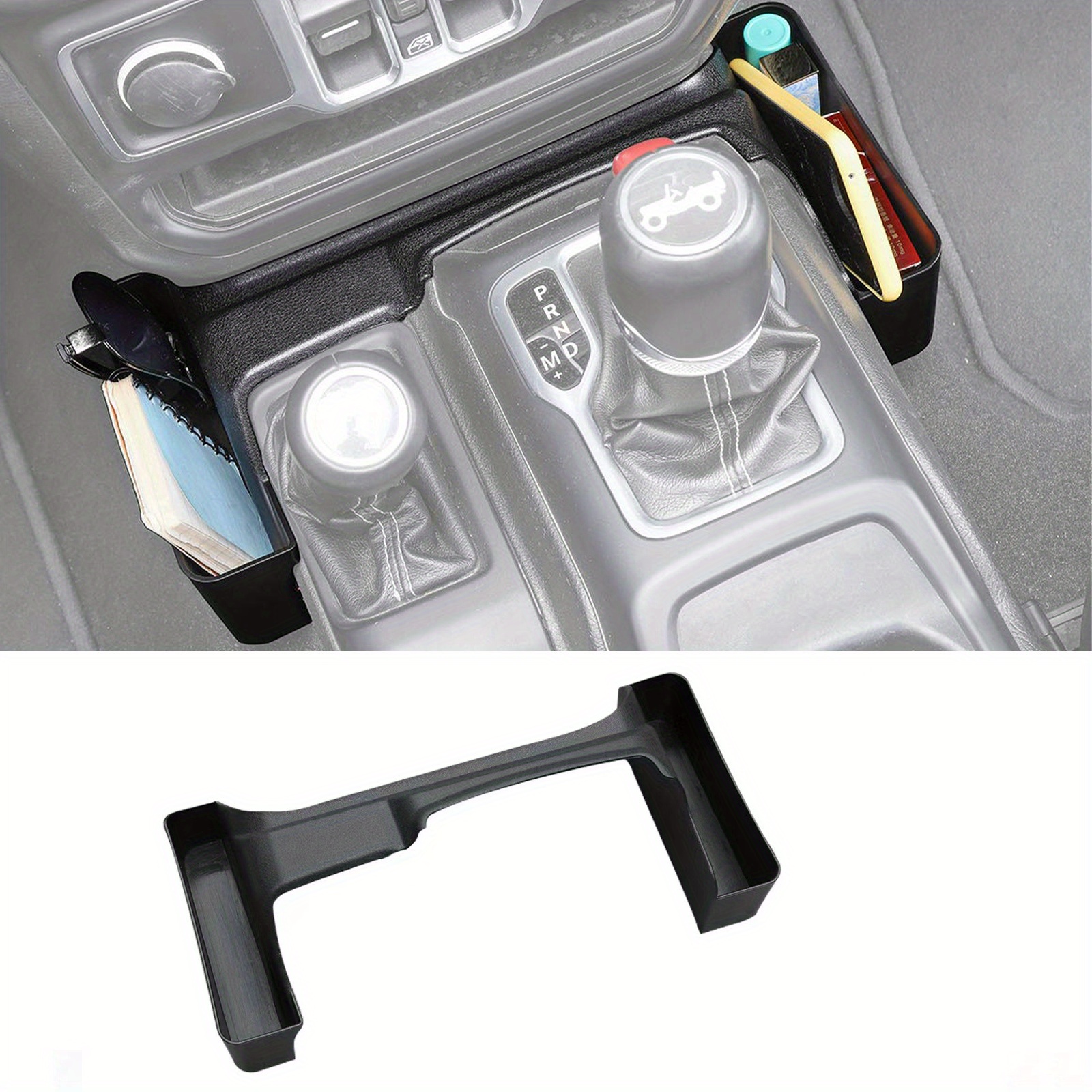 Gt 2 Shifter Storage Box Gear Shift Console Side Tray Organizer For 2018 2023 Jeep Wrangler Jl 9685